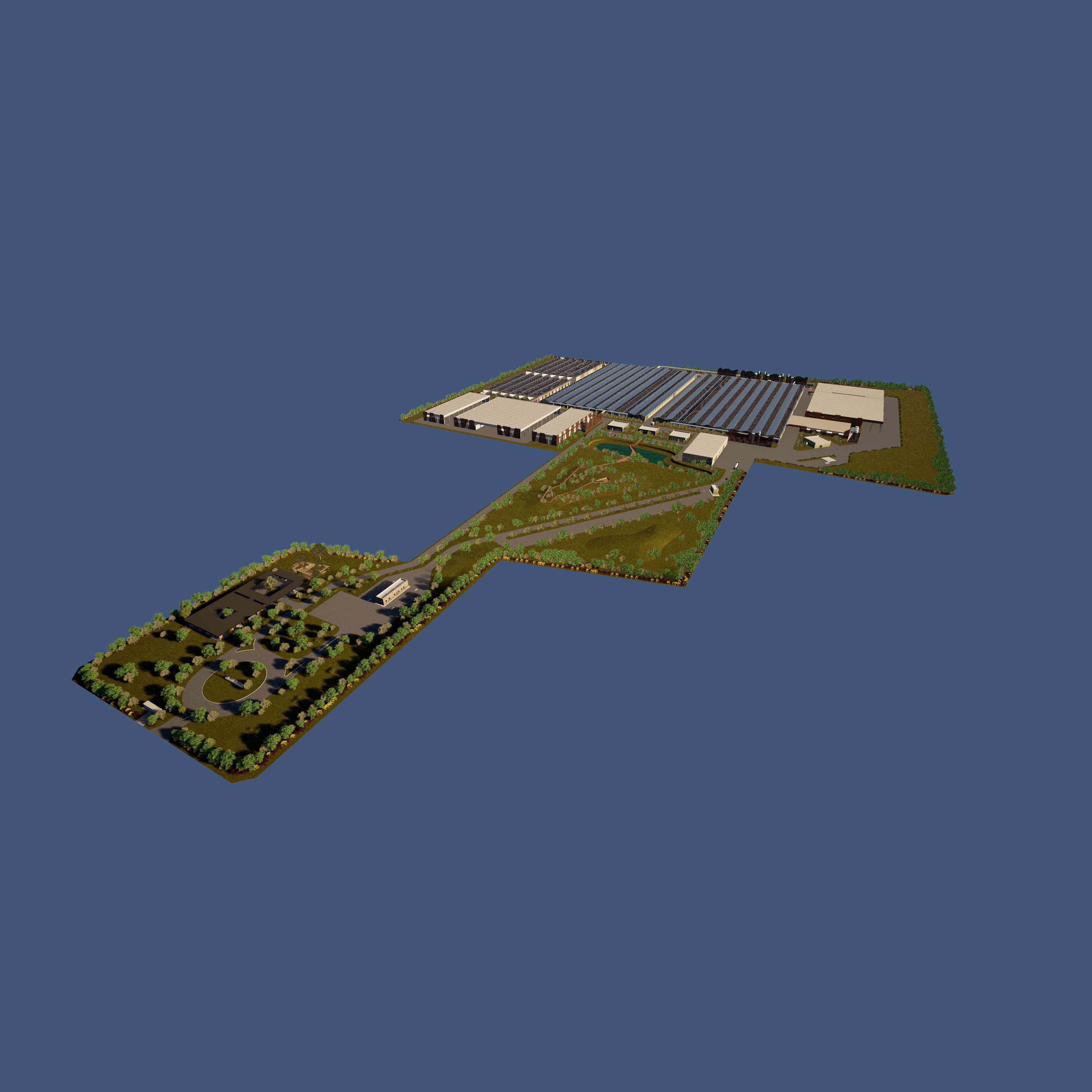 Vista complessiva del progetto dell’impianto di compostaggio.